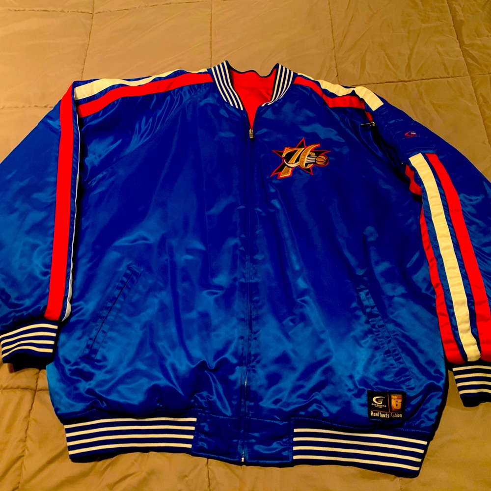 Vintage, 76ers reversible coat